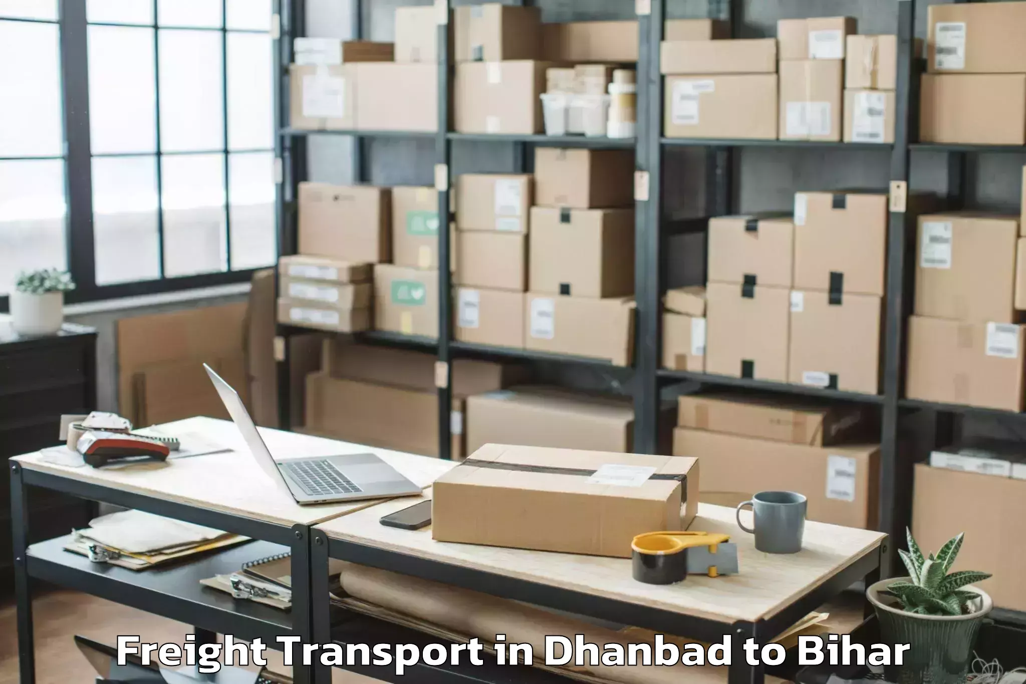 Easy Dhanbad to Jalley Freight Transport Booking